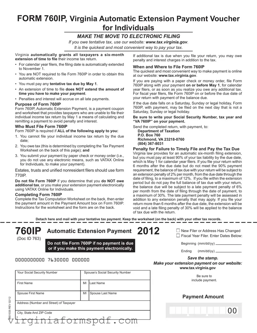 760Ip Virginia Form