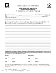 Virginia Home Inspection Addendum Form