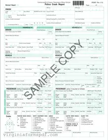 Virginia Police Crash Report Form