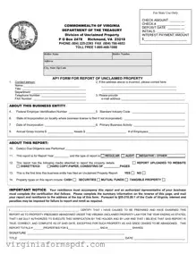 Virginia Unclaimed Property Form