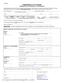 Vs 6 Virginia Form
