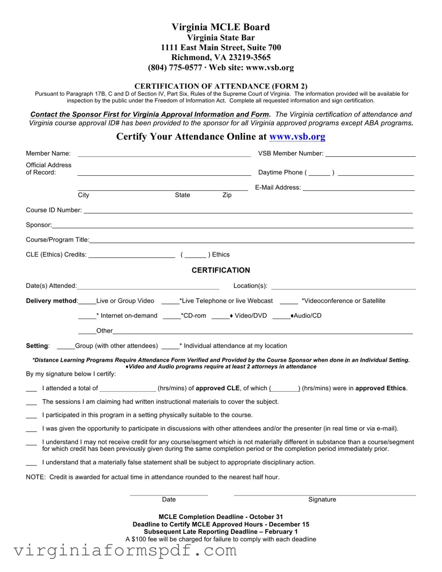 Virginia 2 Form