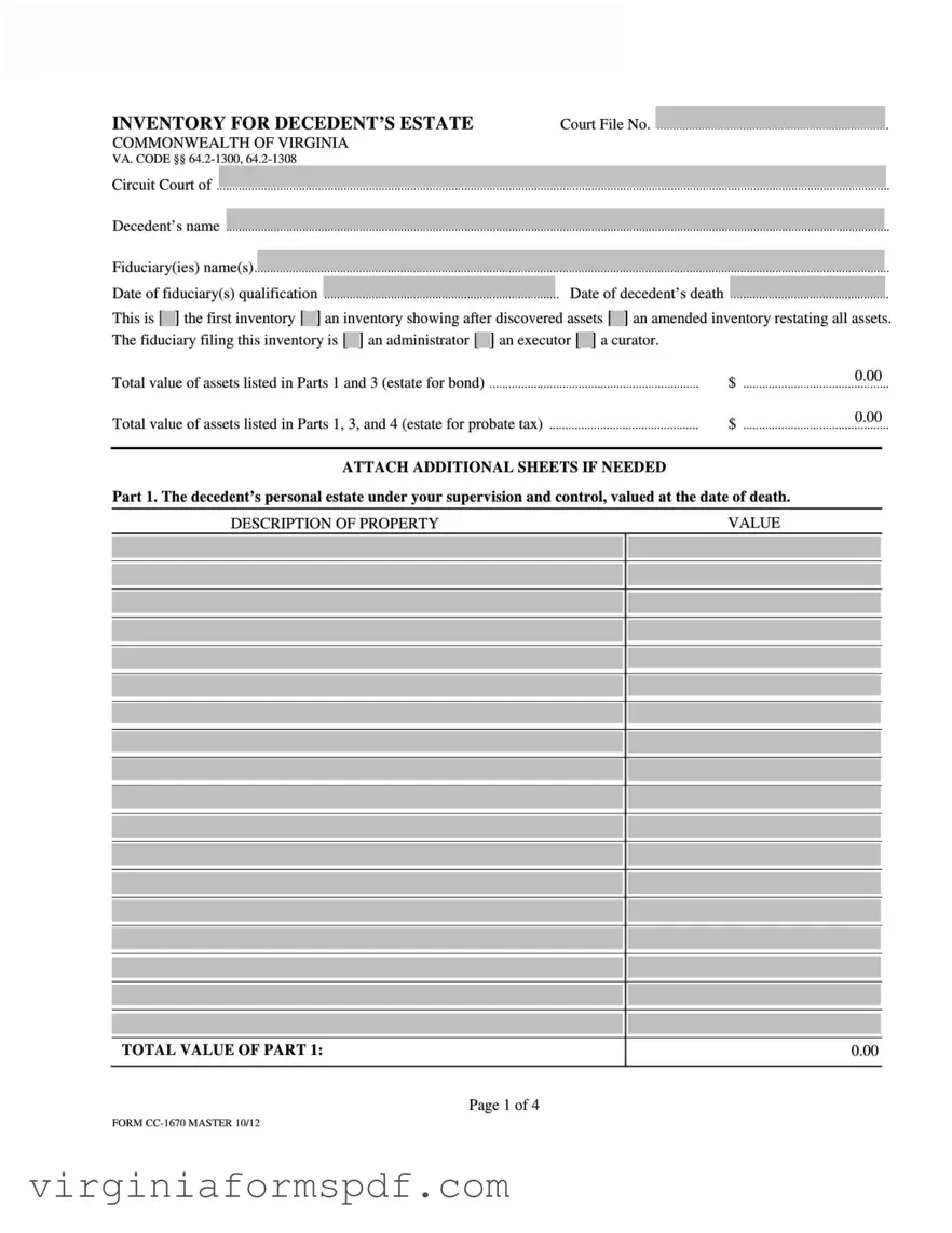 Virginia Estate Cc 1670 Form
